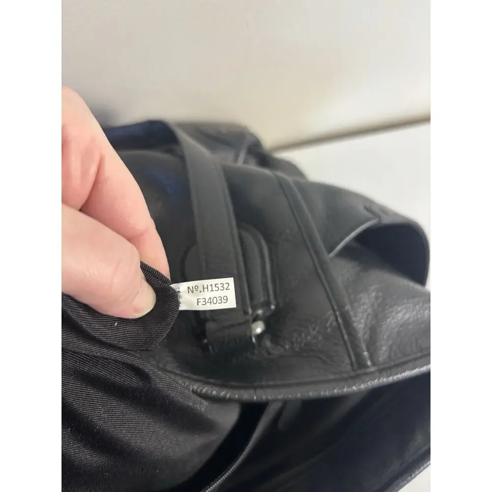 Coach Mickie Tote Black Pebbled Leather F34039 Shoulder Hobo Tote Gunmetal - Picture 11 of 12